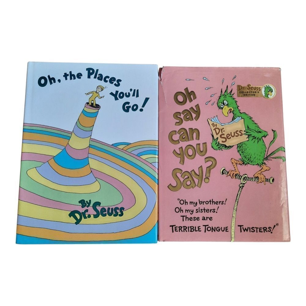 Dr. Seuss Colorful Book Pair - Blue and Pink Covers